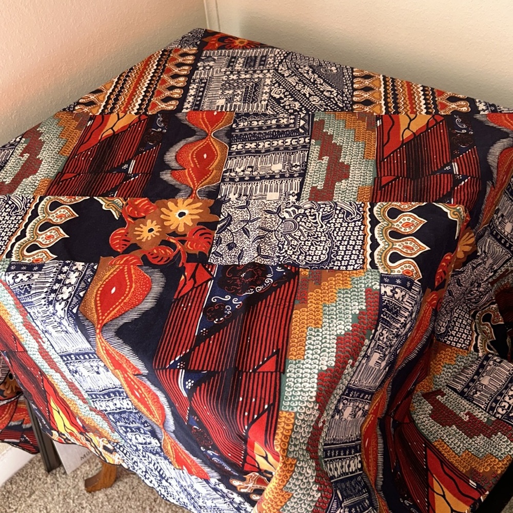 Boho Batik Cotton Tablecloth and Napkins